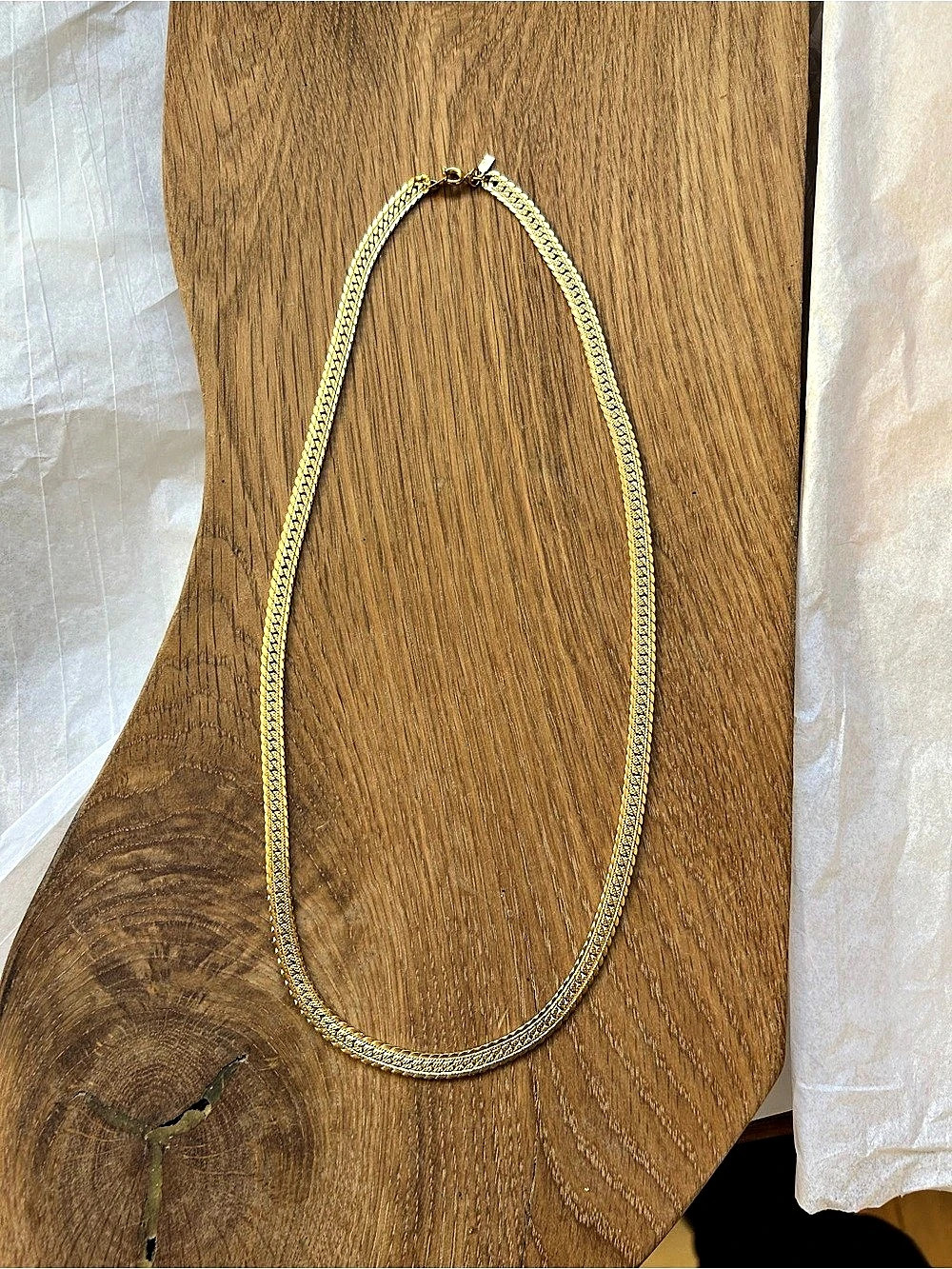 Monet Gold-Tone Textured Chain Necklace Like New